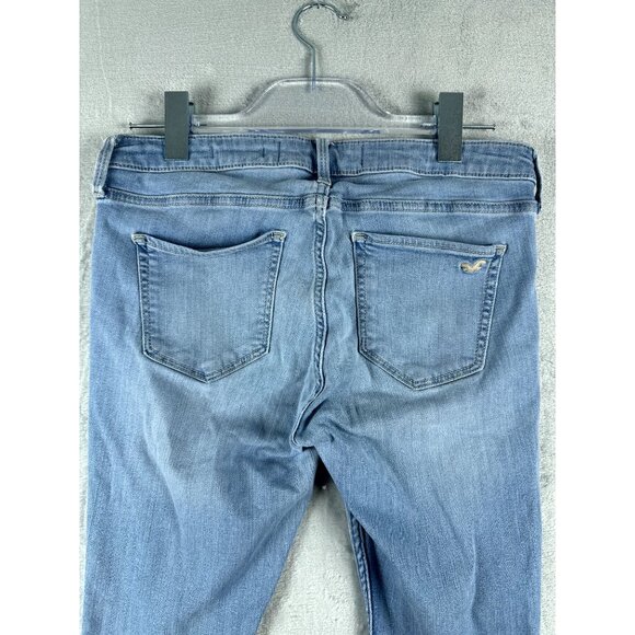 Hollister California Women's Legging Jeans Advanced Stretch Distressed Blue 11R - Picture 4 of 9